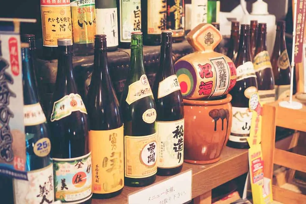 Sake Bottles in Tokyo